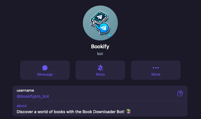 Bookify - Telegram Bot to Download Books